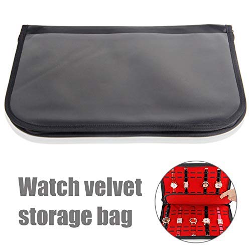 Proglam - Funda para Reloj con 20 Ranuras y Cierre de Terciopelo