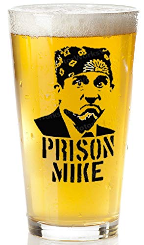 Prison Mike Beer Glass - The Office Merchandise | Funny Mug for Men