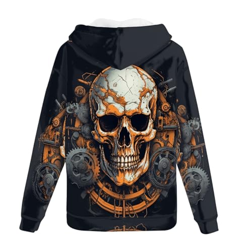 Mens Plus Size 3D Animal Printed Long Sleeve Front Zip Up Hoodie Pullover2