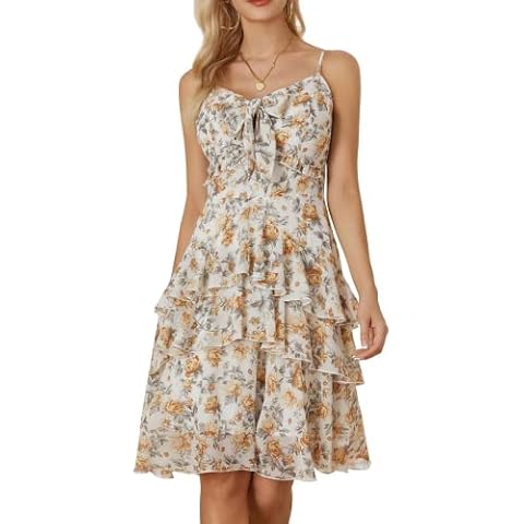 Robe Florale GRACE KARIN XXL Jaune Cover