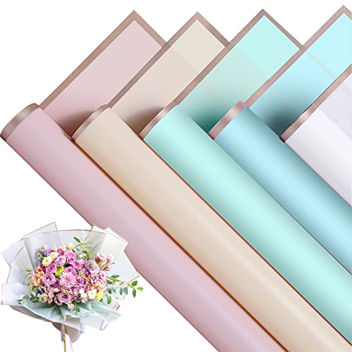 CHENEVER Blumenstrauß Papier 20 Blatt Geschenkpapier für Blumen 5 Farben Wasserdicht Floristenverpackungspapier für Hochzeit Geburtstage Party Dekoration Geschenkpapier DIY Kunsthandwerk Cover