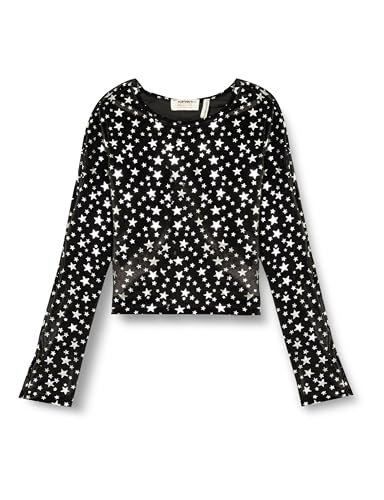 T-shirt long sleeve avec imprimé étoile brillante et col crew neck