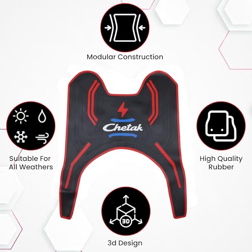 Image of Grandbiker Anti Skid Scooter Rubber Foot Mat /Floor Mat for Chetak 2025 (1)