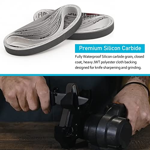 1/2" X 12" Knife Sharpener Replacement Belts Kit, 400 Medium Grit Sanding Belts For Work Sharp Original Knife Sharpener & Tool Sharpener,24 Pack #TOP3