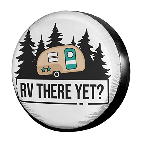 Image of Delerain RV There Yet Spare Tire Cover for RV Trailer SUV Truck and Many Vehicle, Wheel Covers Sun Protector Waterproof, (14 Inch for Diameter 23 inch-27 inch)