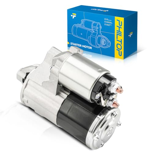 Image of PHILTOP New Starter 19133N 1.2KW Compatible with Jeep 2010-2012 Liberty | Starter for 2010-2011 Dodge Nitro 3.7L, 1.2KW 12V CW 10Teeth Starter Motor 19133,04801854AA,4801854AA,M000T32972,M000T32972ZC
