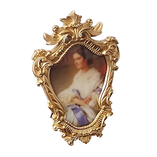 Exhibición de fotos Marco de imagen de estilo vintage tableta de mesa dorada antigüedad sala de estar dormitorio de la pared de la pared de la pared marcos de imágenes decoración Marcos para cuadros d Cover