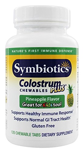 Symbiotics Colostrum Plus Chewables Pineapple Flavor 120 Chewable Tabs