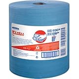 WypAll PowerClean X80 Cloths Heavy Duty Wipes (41043), Jumbo, Extended Use Towels, Blue (1 Roll of 455 Sheets, 455 Sheet Total)