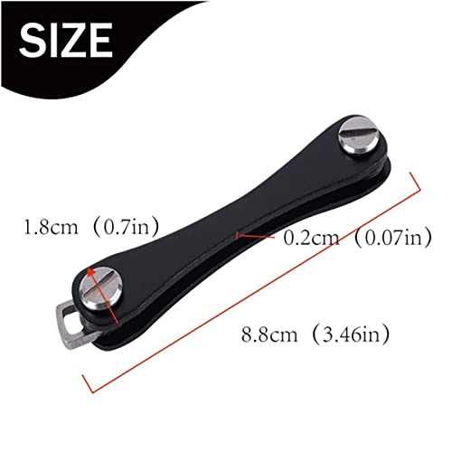 Premium Compact Key Organizer for Up to 12 Keys - Black - Image 2