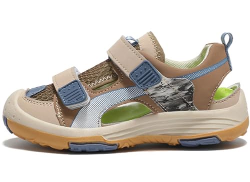 Kids Boys Girls Close Toe Outdoor Summer Sandals Hook & Loop Light-Weight Soft Sole Beach Sandals2