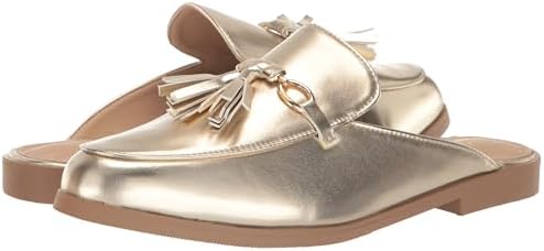 YOKI JACEY-04 Women's Basic Tassled Mules, Gold, 9 M US | Image 6