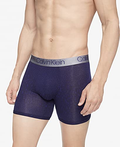 Calvin Klein Men's Ultra Soft Modal Boxer Brief, Abstrac Animal Print-Bayou Blue, S #TOP2