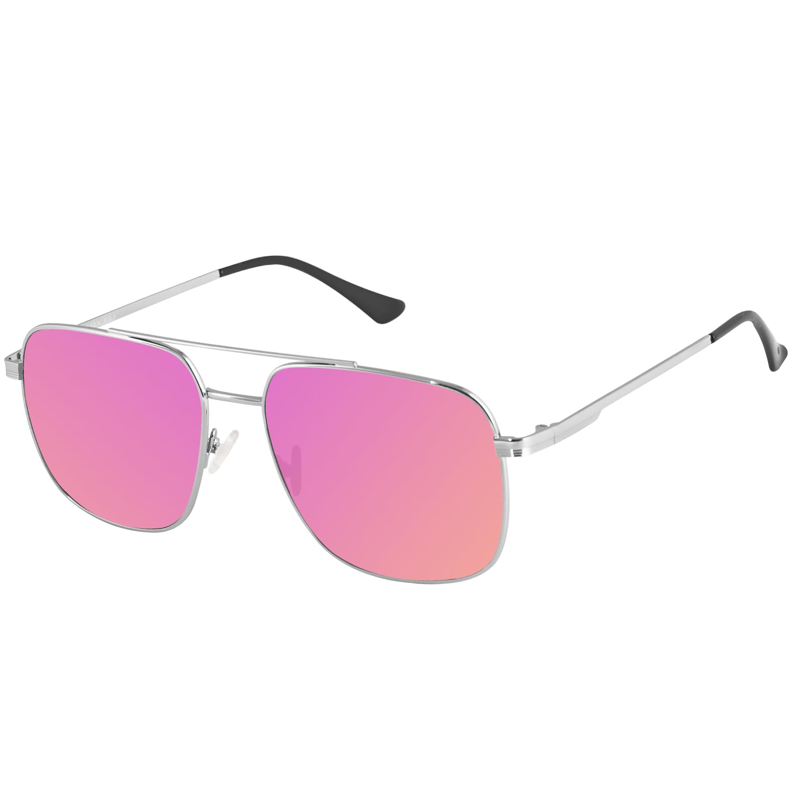 MAXJULI Polarized Aviator Sunglasses for Big Heads Men Women - Classic Retro Style Oversized Metal Frame Shades 8222