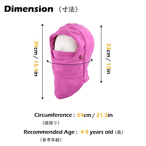 Image of TRIWONDER Kids Winter Hats Balaclava Ski Mask for Boys Girls Toddlers Windproof Adjustable Cold Weather Face Mask Neck Warmer