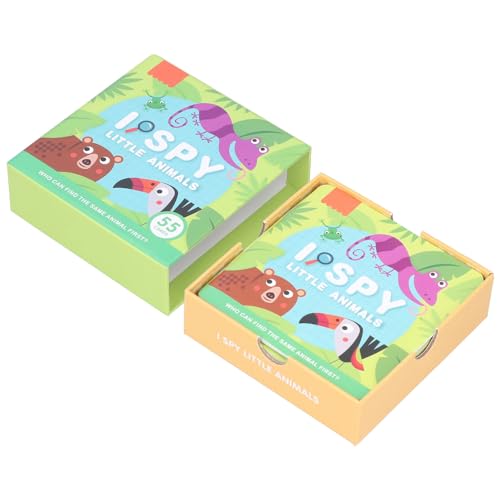 Generic Juego de Emparejar Animales, Tarjetas de Memoria para Niños en Dos Idiomas Interesantes 55 Piezas para Edades de 3 Años en Adelante (Combinando pequeños Animales Detectives)