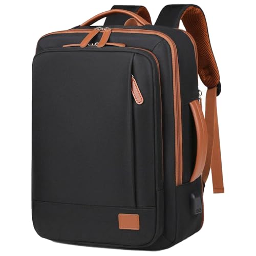 40L Travel Backpack Large Capacity Travel 15.6 Inch Laptop Backpack For Women Men Airplane Approved Journey Backpack with USB Charging Hole College Expand Capacity Black