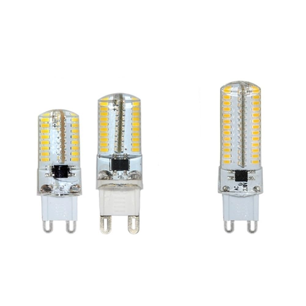 NXCVBNKZJ KJXP Lighting, Pack of 10, LED Bulb Lamp AC220V G9 SMD3014 3W/5W/7W Crystal Light Lamp Indoor Lighting(White,7W 104Leds)