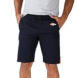 Denver Broncos NFL Mens Lazy Lounge Fleece Shorts - L