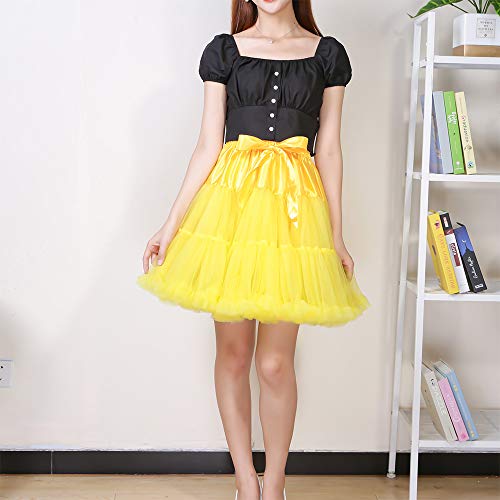 Image of Tutu Skirt as Well as Petticoat above Knee Underskirt Tulle Crinoline slip
