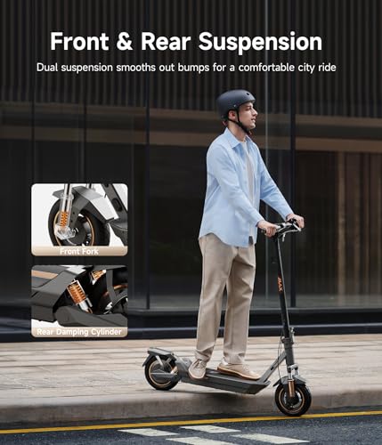 Image of NAVEE GT3 /ST3 /GT5 Series Electric Scooter, 20 /25 MPH Top Speed, 30-55.9 Miles Max Range, 1000-1638W Motor with Dual Suspension, 10 inch Tires, Foldable for Adults Teens
