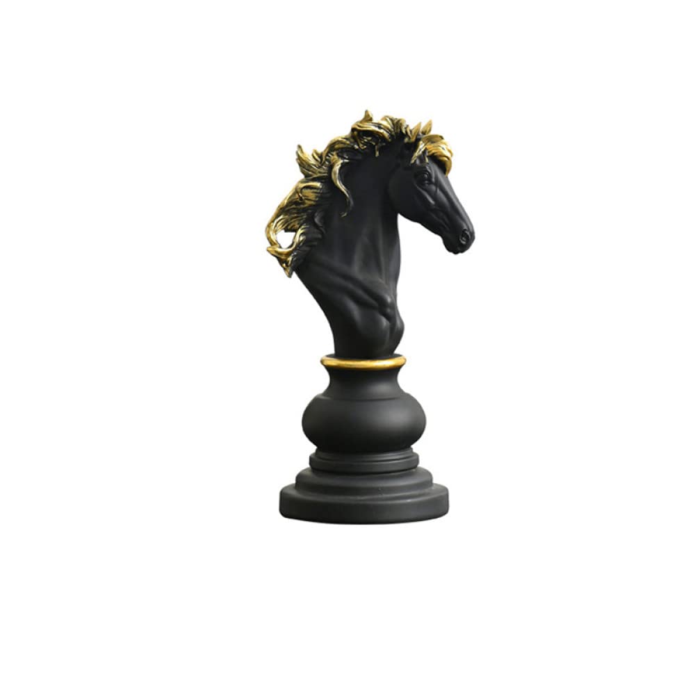 Sculpture échecs résine Cavalier pour sublimer un bureau vide