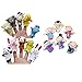 OPAKY 16PC Finger Puppets Animales Gente Familia Miembros Educativo Juguete Terciopelo Dedo Animal Juguete Marioneta Jugar Aprender Story Bolsa Rellenos Muñeca de marioneta de Mano de Baby Product