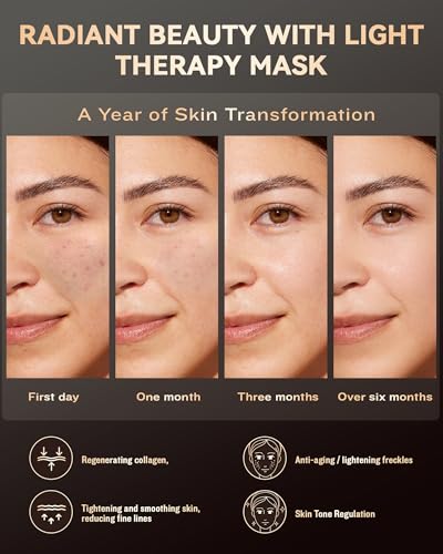 LED Light Therapy Mask Skin Care Mask, LED Red Light Therapy 630nm & 830nm Wavelength for Home Use, Body Beauty Machine for Care at Home (premium white) - Image 6