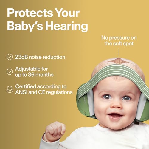Image of Alpine Muffy Baby Ear Protection for Babies and Toddlers up to 36 Months - Noise Reduction Earmuffs for Toddler and Babies - Comfortable Infant Ear Muffs Prevent Hearing Damage & Improve Sleep Yellow