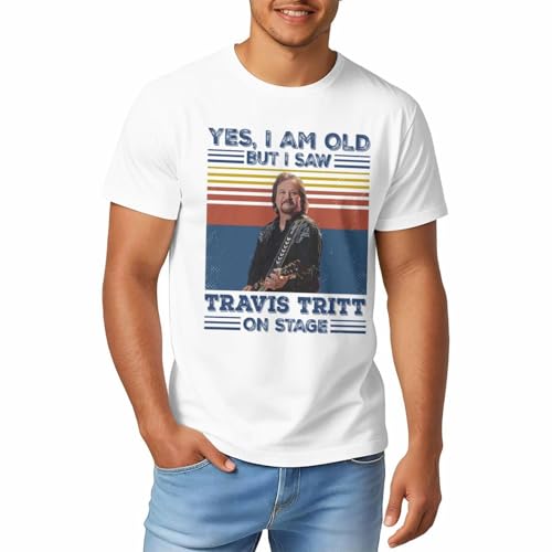 Travis Music Tritt Shirts Men's Graphic T-Shirts Vintage Tee Shirt Cotton Loose Fit Casual Tops