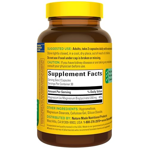 Nature Made Magnesium Glycinate 200 mg per Serving, 60 Capsules - image 8