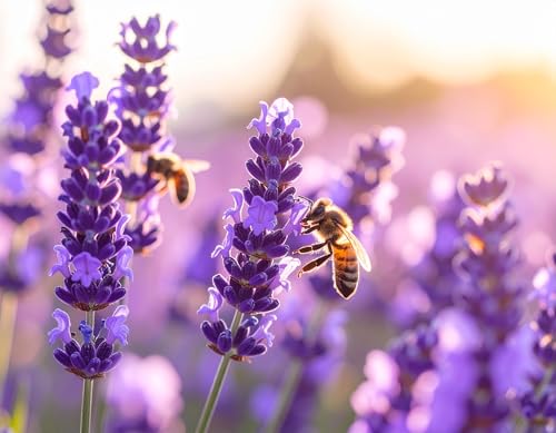 deutscher Lavendel Samen, mehrjährig & winterharte Staude, blauer Lavendelsamen für Lavendel Pflanzen (1.000 Samen)