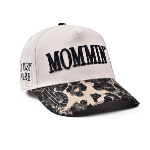 Image of Mommin Trucker Hat,Vintage Two-Tone Women's Baseball Cap with Mama Hat Mothers Day Great Gifts for Mom Wife Stepmom