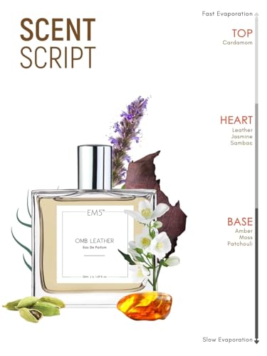 Image of EM5 OMB Leather Unisex Perfume | Eau de Parfum Spray for Men & Women | Strong and Lasting Fragrance | Leather Animalic Earthy | 50 ml