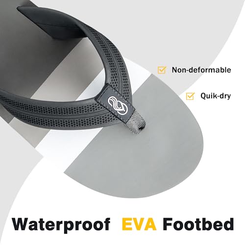 Men's Flip Flops with Arch Support - Lightweight Waterproof Sandals,Comfortable Slides for Beach4