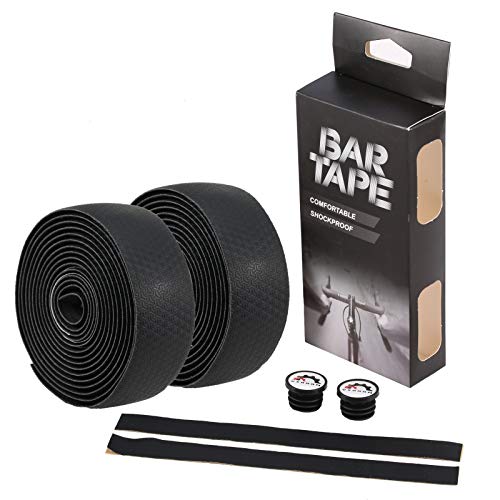 YIWEOG 1 par de cintas para manillar de bicicleta Banda suave para manillar de bicicleta de carretera Cinturón de manillar de ciclismo antideslizante transpirable Cinta de barra EVA Cinturón de cuerno