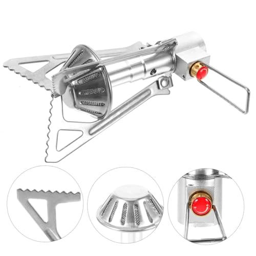 Réchaud de camping à gaz portable avec support rétractable stable