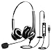 USB Headset, PC Headset with Mic with 3.5mm Jack Noise Cancelling Microphone, Lightweight Wired headphones with Mic for Call Center, Cell Phone, Computer, Office, Business, Skype, Zoom, Webinar