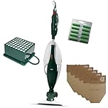 GREENELF Scopa Elettrica Folletto VK131 - Aspirapolvere Folletto Rigenerato, con Spazzola HD Con Ruote + 2 Anni di Forniture Incluse | Modello RICONDIZIONATO e Potente, Testato e Garantito 24 Mesi