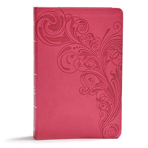 Holman Bibles - KJV Giant Print Reference Bible, Pink LeatherTouch: Red Letter, Ribbon Marker, Smythe-Sewn, Two-Column Text, Concordance, Presentation Page, Full-Color Maps, Easy-To-Read Font Size - -21%