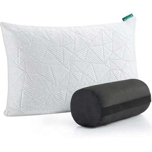 BETU Small Camping Pillow for Sleeping Ajustable Travel Pillow for Backpacking Shredded Memory Foam Pillow for Hiking Gear Pillow for Adults Kids Outdoor