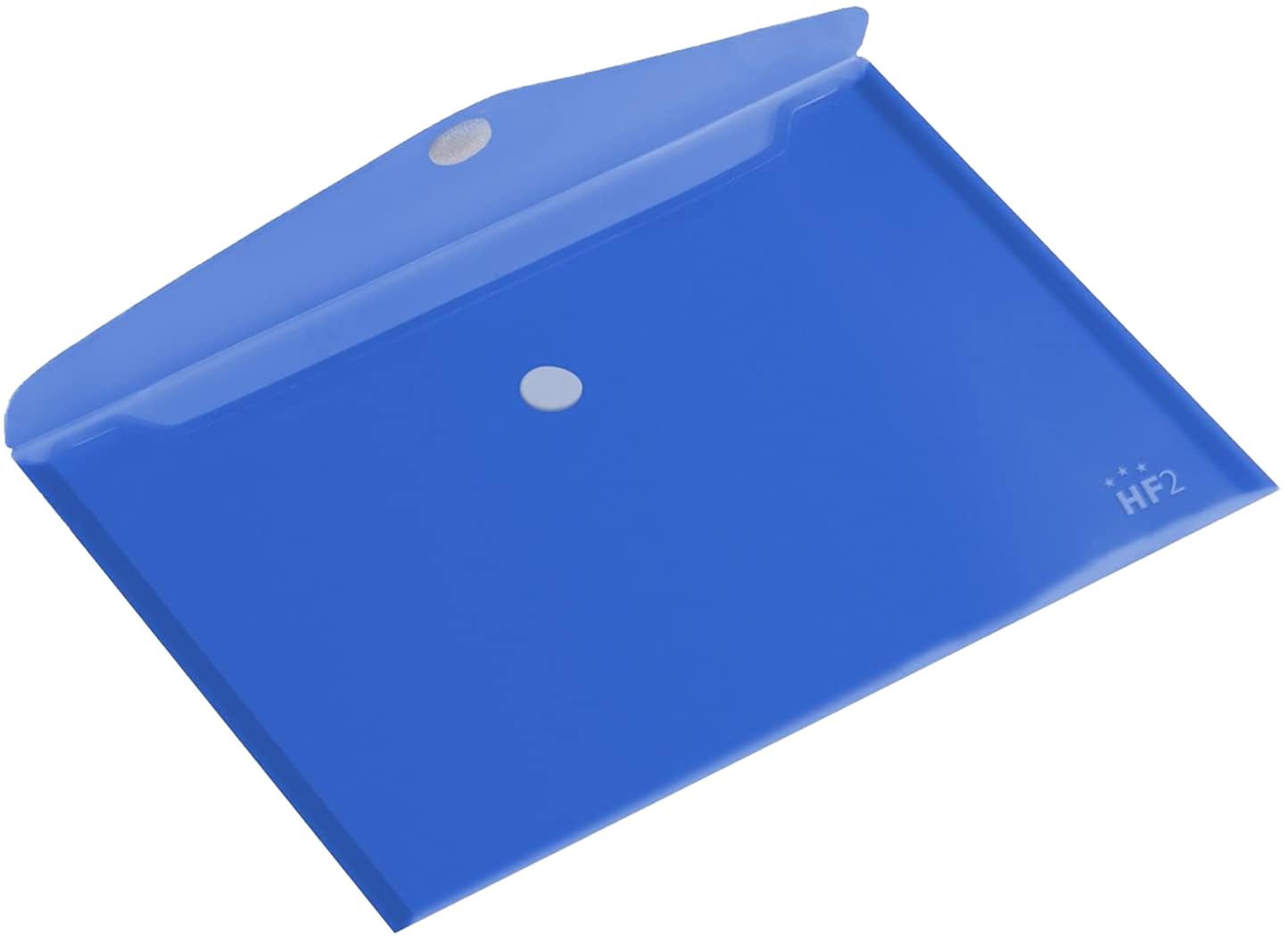 Europel Pack of 10 Wallet Folder A4 Size Envelope Document Folder with Hook & Loop Closure Clear Blue for Home, Offices, School & Businesses Landscape Document Organizer & Holder 190126
