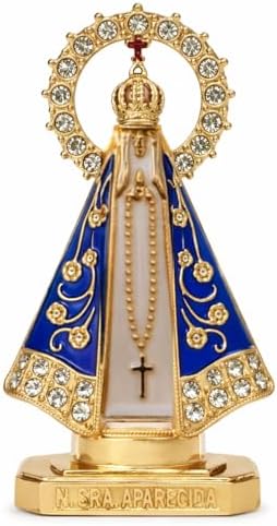 Miniatura Nossa Senhora Aparecida com Strass para Painel de Carro...
