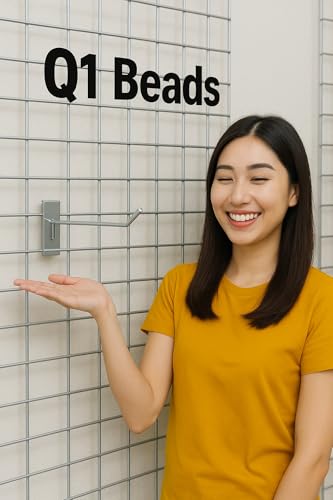 Image of Q1 Beads 12 Pcs 6 inch Stainless Steel Gridwall Panel /Mesh /Jali /Grid Display Hook Hanger for Showroom, Mobile Shops,Supermarket Hanging in Garment & Grocery Shops etc.(Chrome) (6 inches)