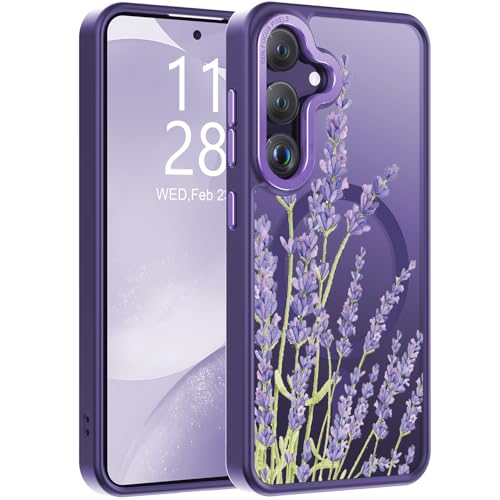 Coque Galaxy S24+ Plus antichoc lavande compatible recharge sans fil et film écran