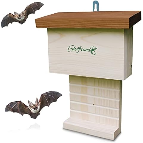 ERDENFREUND® Fledermauskasten handverschraubt gehandicapte Menschen aus der Pfalz - 2 cm FSC-Massivholz Schlaf-/Nistkasten artgerecht & wetterfest Cover