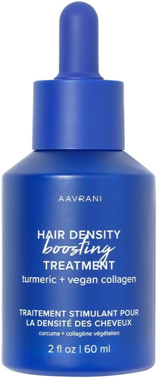 AAVRANI Hair Density Boosting Treatment - Ashwagandha, Vegan Collagen, And Turmeric Scalp Serum For Thicker, Fuller Hair - Vegan, Non-Greasy - 2 Fl Oz