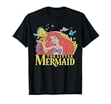 Disney The Little Mermaid Ariel & Flounder Vintage Sunset T-Shirt