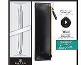 Cross Calais Refillable Ballpoint Pen, Medium Ballpen, Includes Classic Black Pen Case, TrackR Braco Chip, Premium Gift Box - Matte Chrome