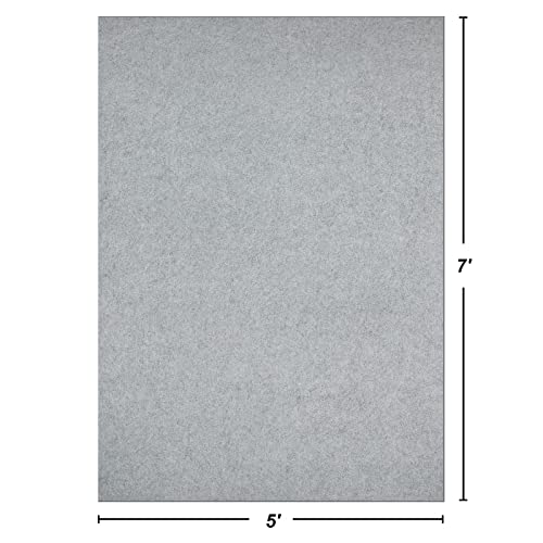 Itsoft Ultra Premium Non Slip Felt Area Rug Pad, Thick Cushioned Gripper Pad For Hardwood Floors Under Carpet Protects Floors, 1/4" Thickness, 5 X 7 Feet #TOP6